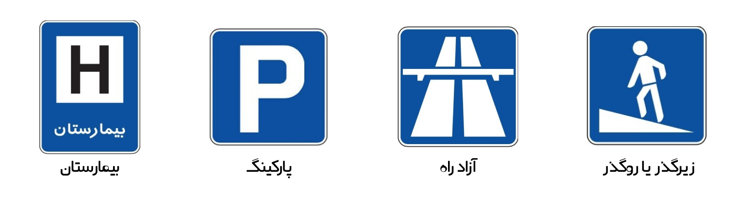 سوالات آیین نامه : تابلو‌های راهنمایی و رانندگی و کاربرد آن‌ها